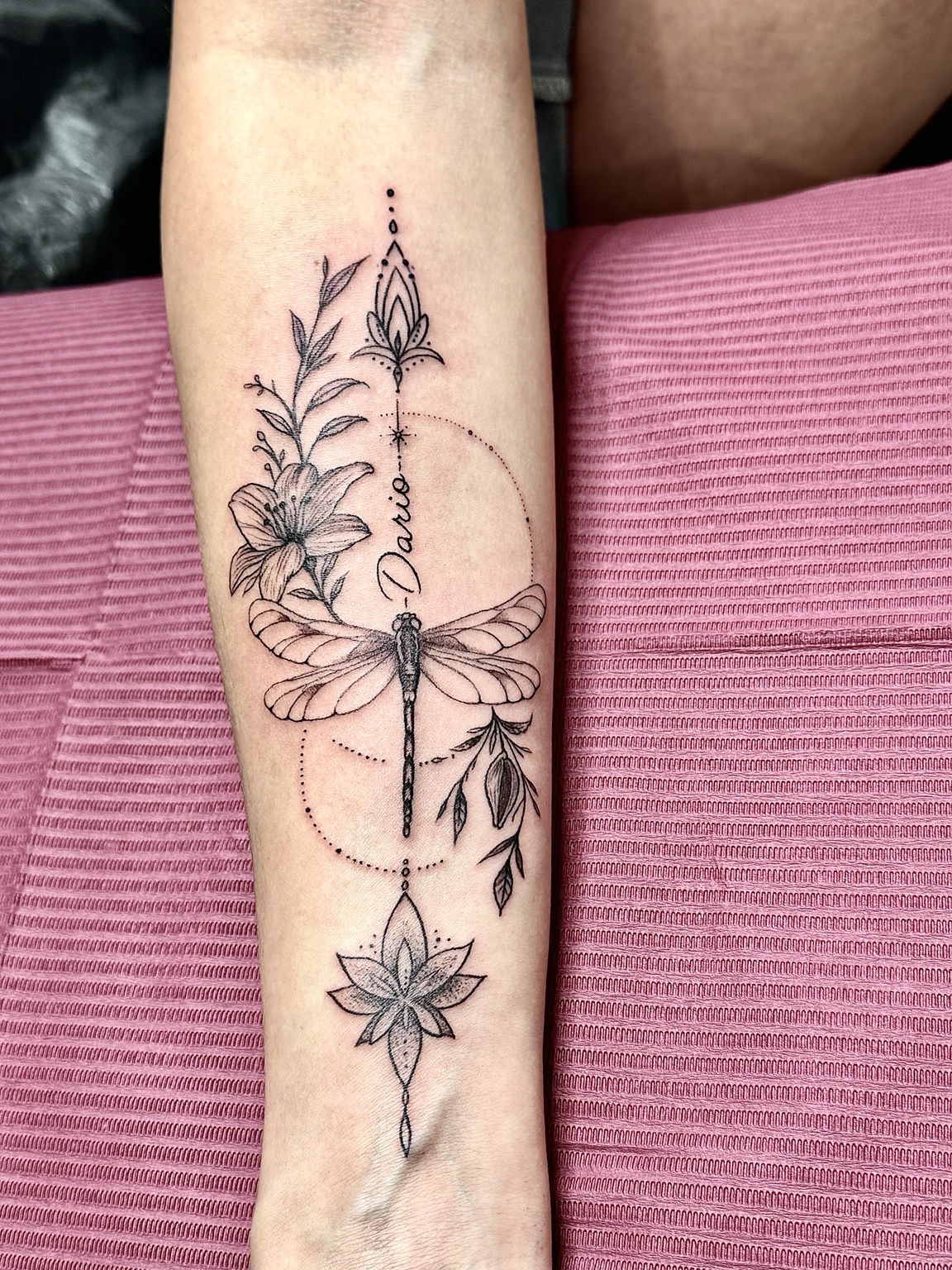 Dragonfly tattoo by John Paul Curtis